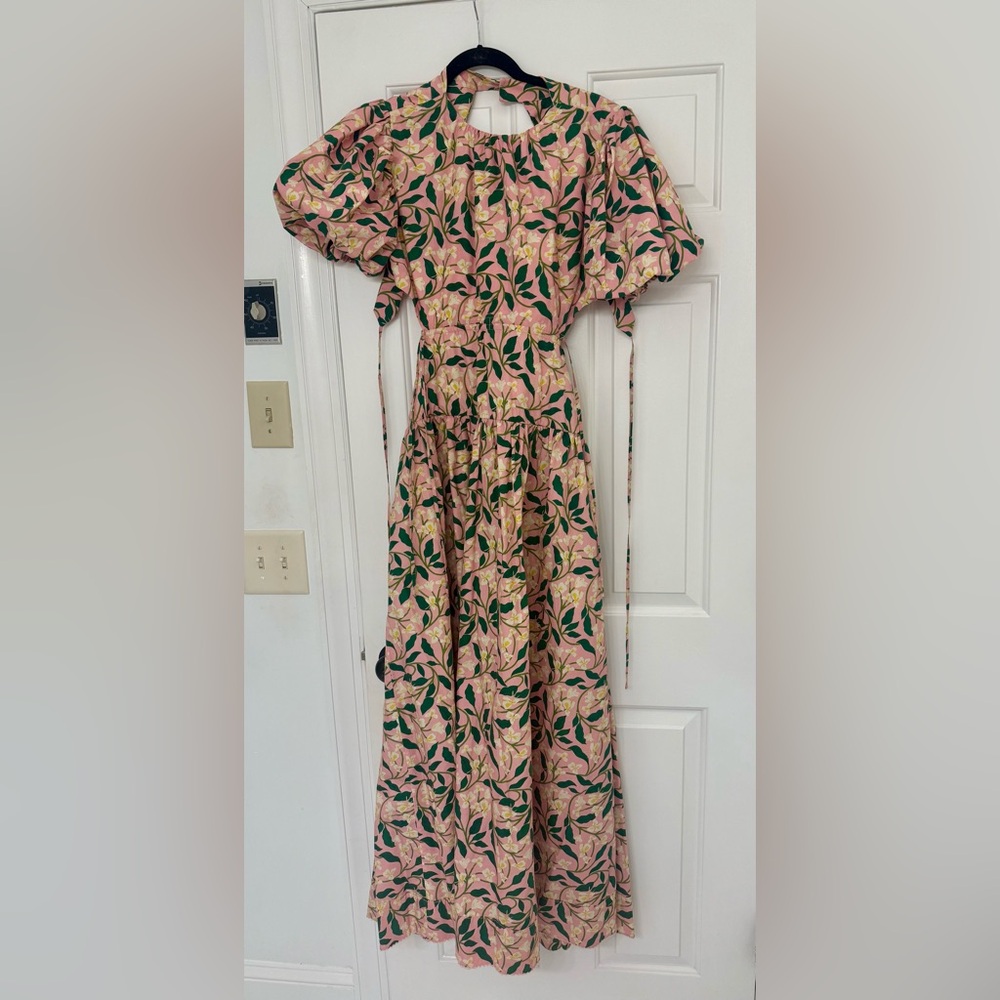 Agua by Agua Bendita Floral Puff Sleeve Maxi Dress
